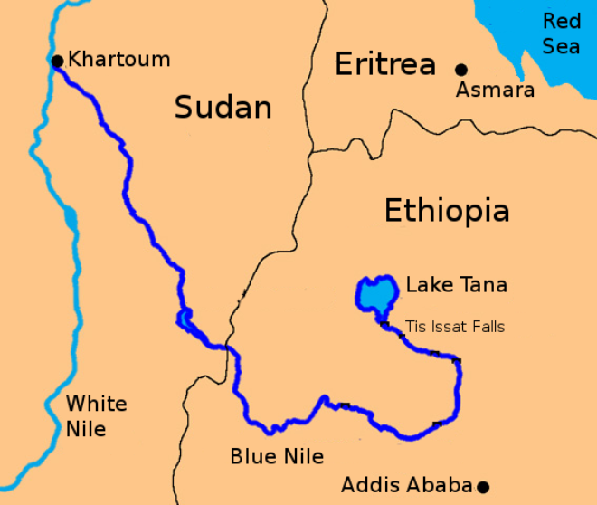 Голубой Нил, Аббайе, Бахр-эль-Азрак, река Голубой Нил - Бахр-Дар