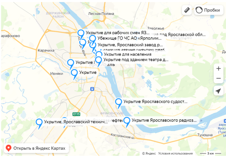 ТОП-20 бомбоубежищ Ярославля 2023: адреса, на карте как найти